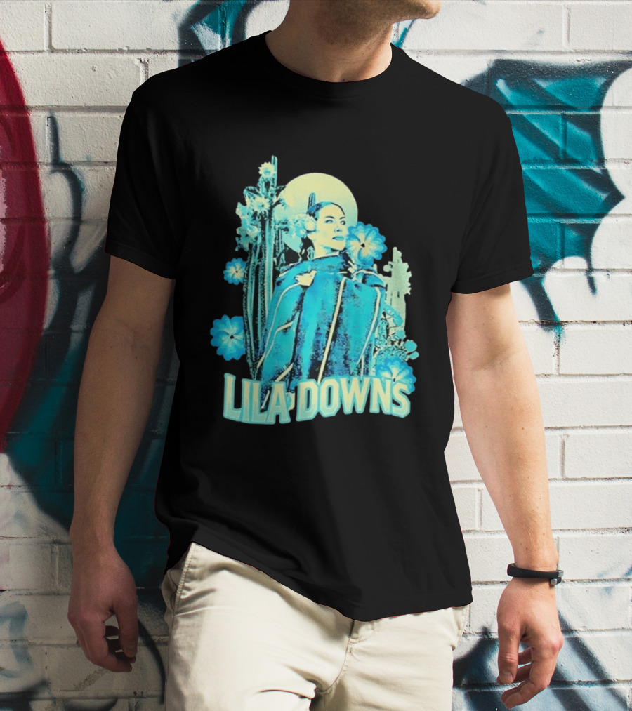 Lila Downs Mexican Cactus Floral T-Shirt