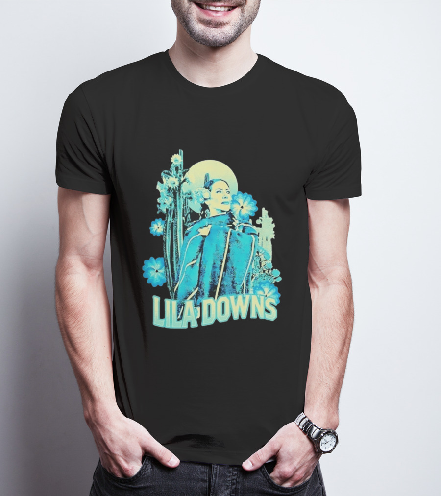 Lila Downs Mexican Cactus Floral T-Shirt