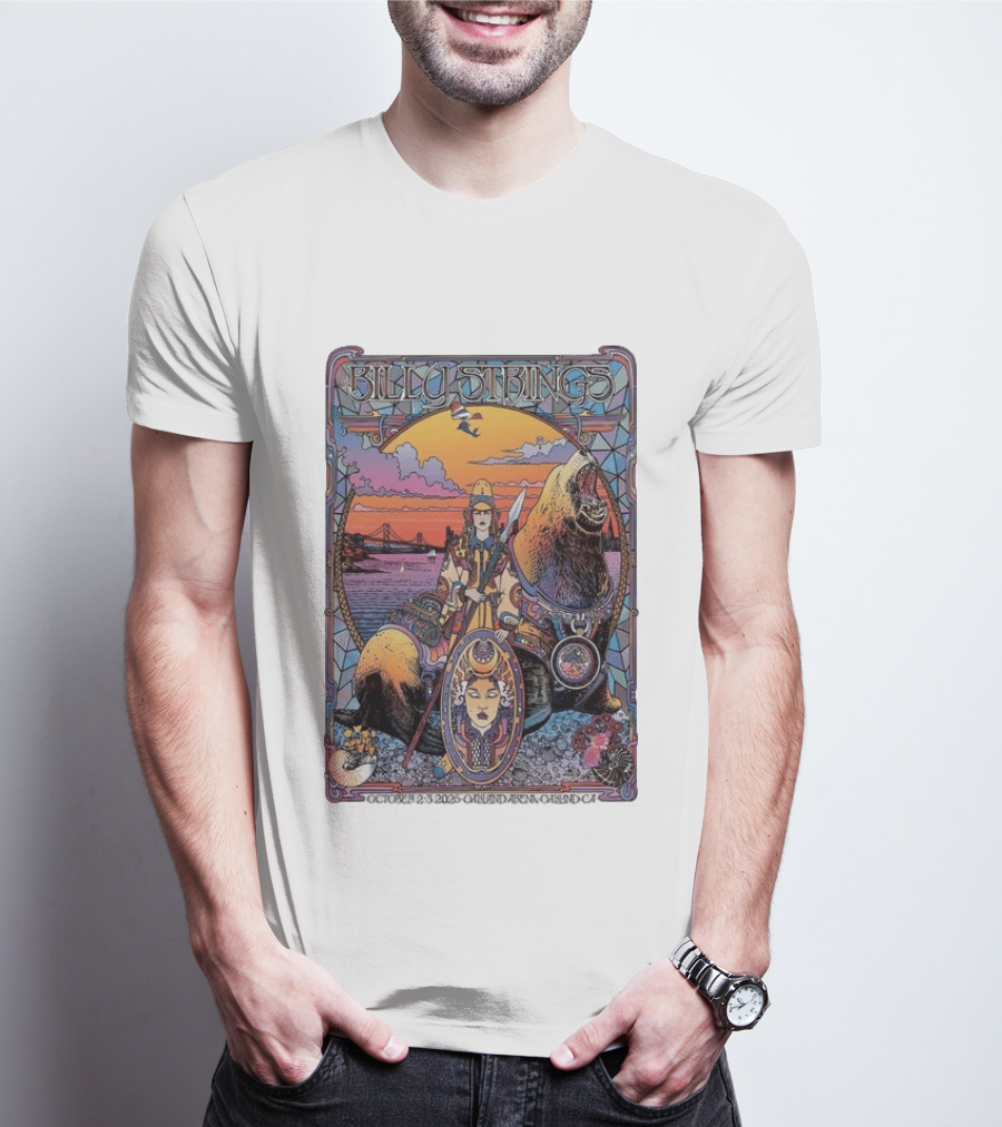 Billy Strings October 2 3 2026 Oakland Arena Vibrant Seal And Bay Bridge T-Shirt