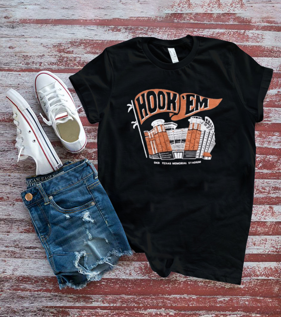 Hook 'Em DKR Texas Memorial Stadium Flag T-Shirt