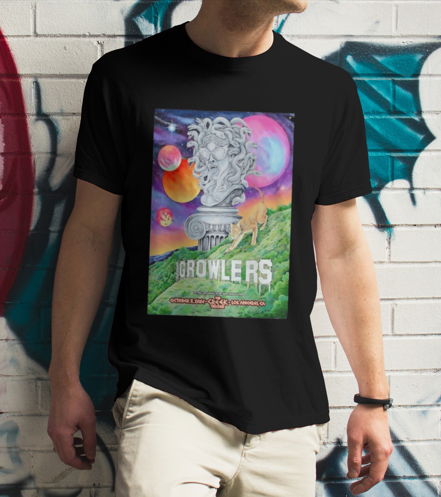 Los Growlers Final Performance Greek Theatre Los Angeles October 3 2024 Statue And Lion T-Shirt