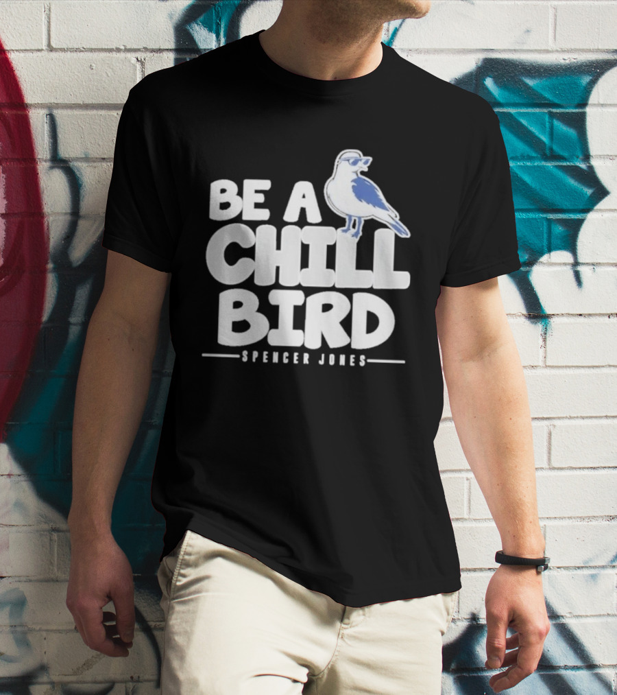 Be A Chill Bird Spencer Jones Vintage Style Bird Wearing Sunglasses T-Shirt