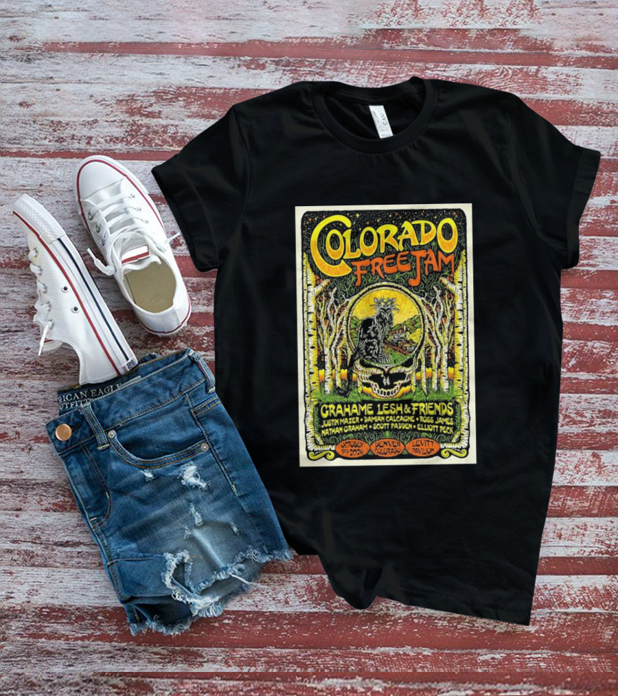 Colorado Free Jam Grahame Lesh & Friends October 3 2026 Levitt Pavilion Denver CO T-Shirt