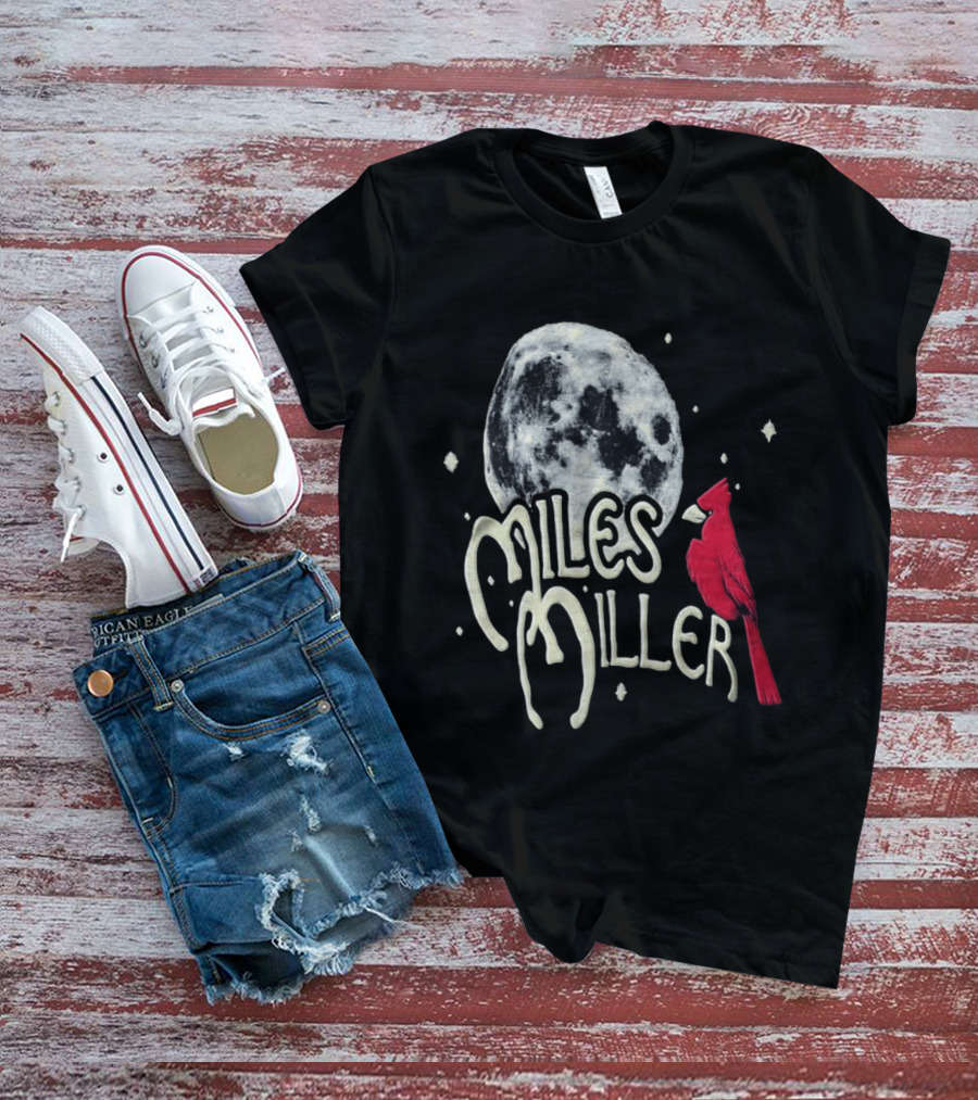 Miles Miller Cardinal Bird Moon Stars T-Shirt