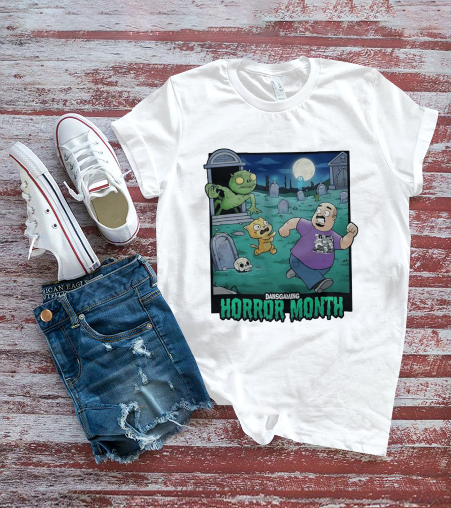 DansGaming Horror Month Twitch Streamer Graveyard Adventure T-Shirt