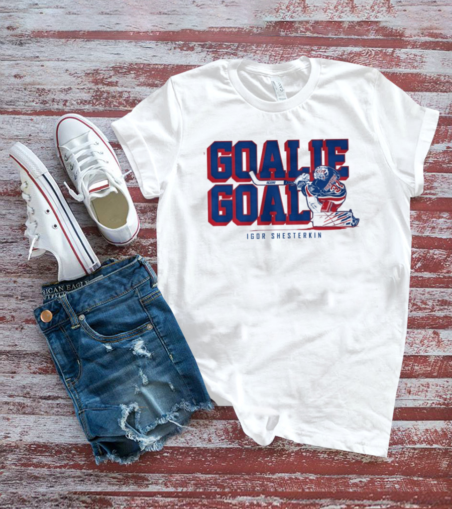 Igor Shesterkin Goalie Goal New York Rangers T-Shirt