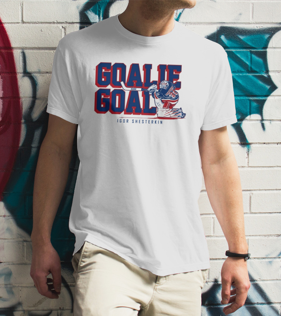 Igor Shesterkin Goalie Goal New York Rangers T-Shirt