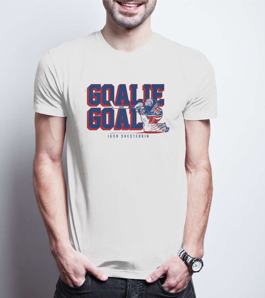 Igor Shesterkin Goalie Goal New York Rangers T-Shirt