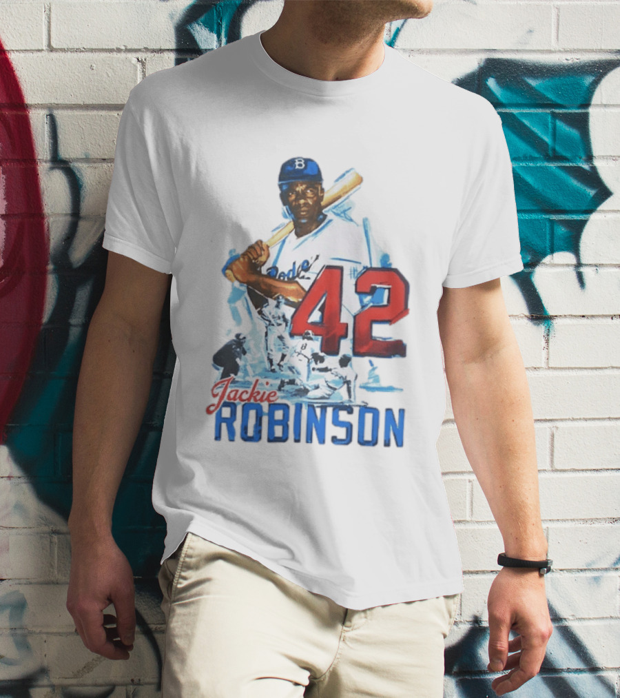 Jackie Robinson Brooklyn Dodgers Legendary Number 42 T-Shirt