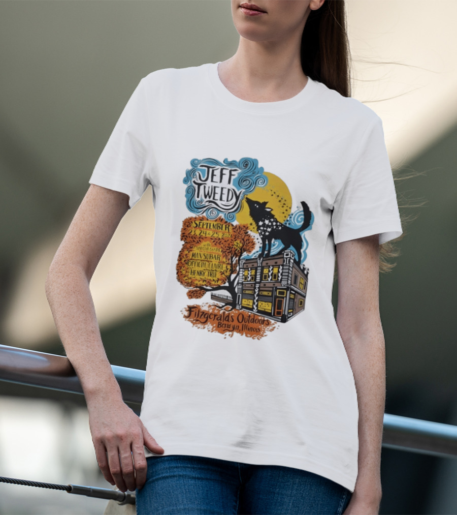 Jeff Tweedy September 24 25 2026 With Mavis Staples FitzGeralds Outdoors Berwyn Illinois T-Shirt