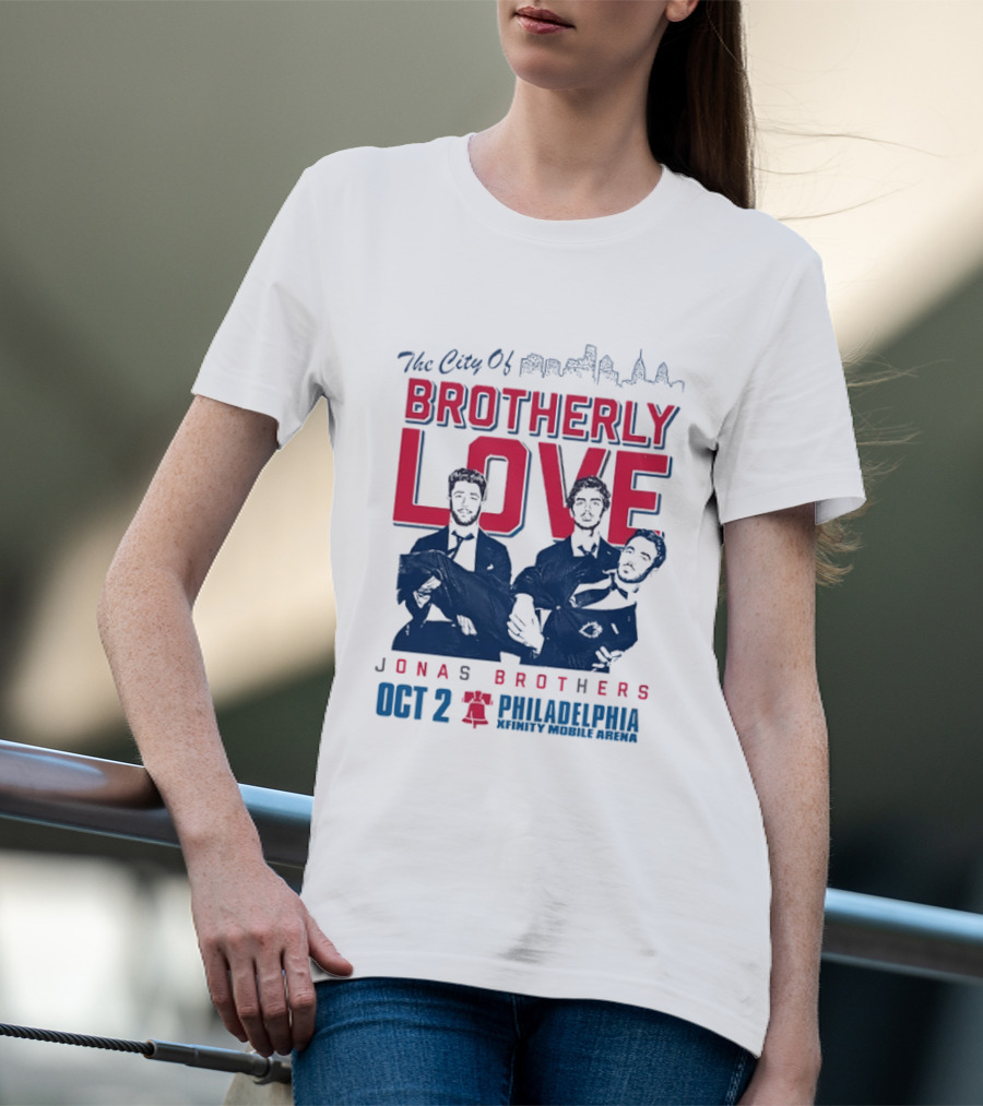 The City Of Brotherly Love Jonas Brothers Philadelphia October 2concert T-Shirt
