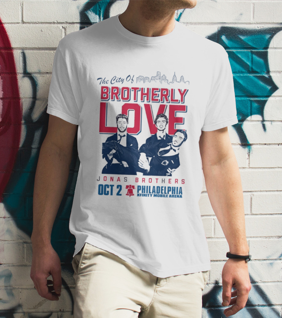 The City Of Brotherly Love Jonas Brothers Philadelphia October 2concert T-Shirt