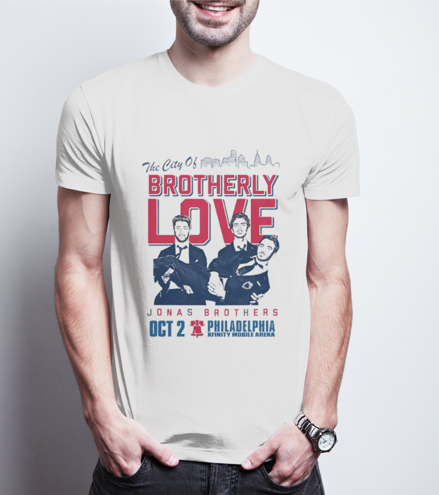 The City Of Brotherly Love Jonas Brothers Philadelphia October 2concert T-Shirt