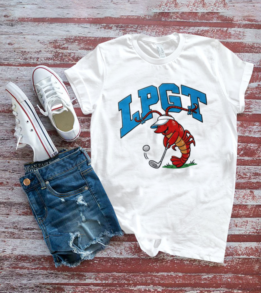 Lobster Playing Golf LPGT Fun T-Shirt