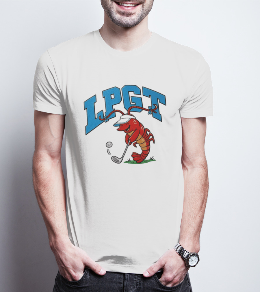 Lobster Playing Golf LPGT Fun T-Shirt