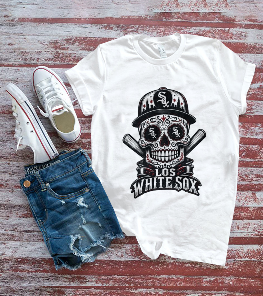 Los White Sox Sugar Skull Chicago White Sox Hispanic Heritage T-Shirt