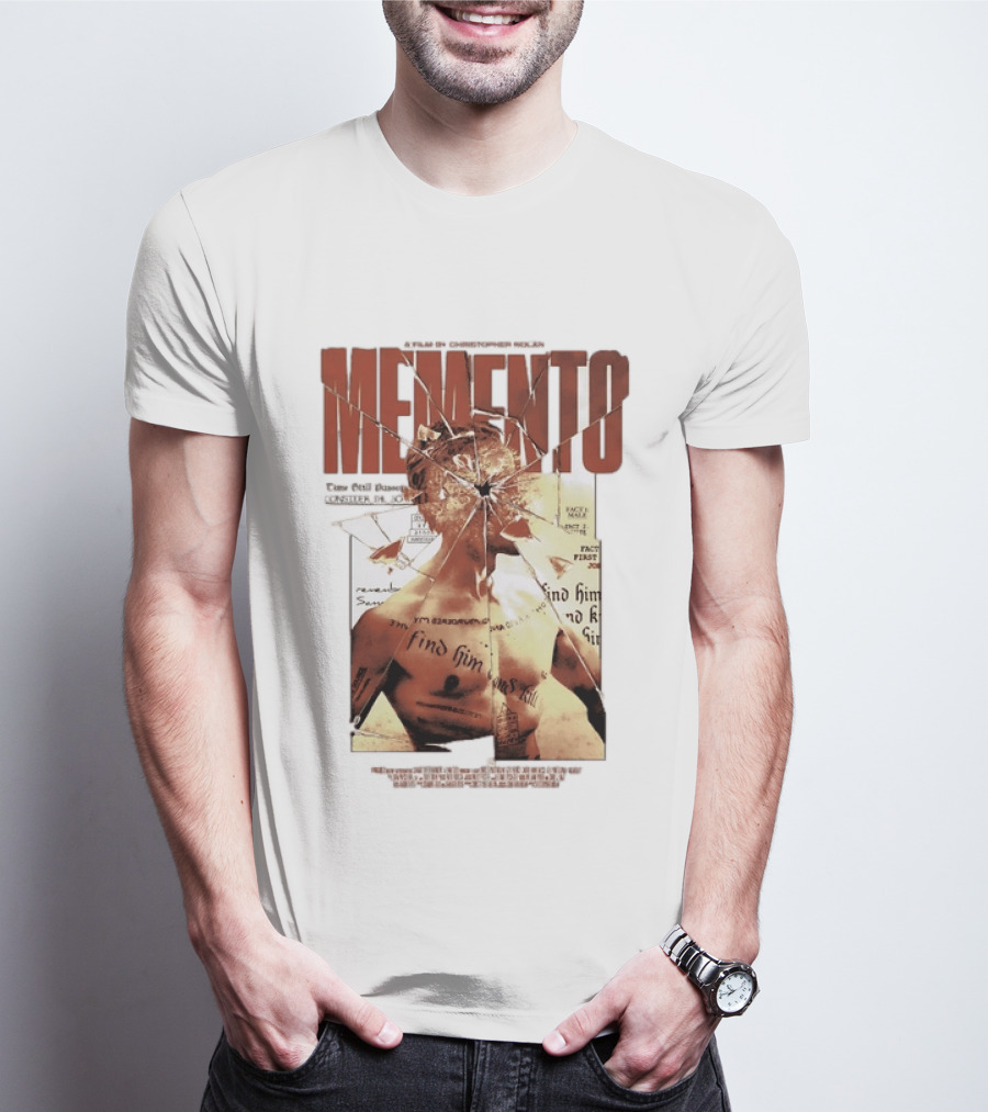 Memento Christopher Nolan Guy Pearce Crime Thriller T-Shirt