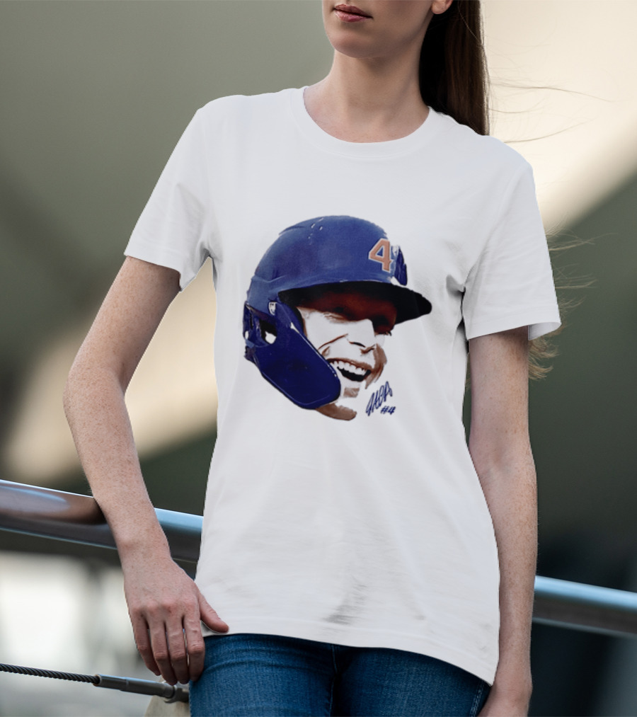 Pete Crow Armstrong Chicago Cubs Big Head Number 40 Baseball T-Shirt