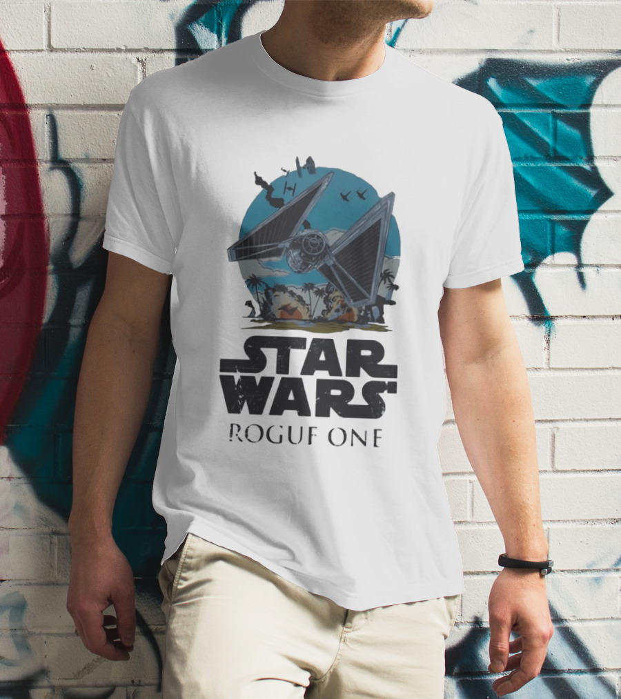 Star Wars Rogue One Tie Fighter Battle Scene T-Shirt