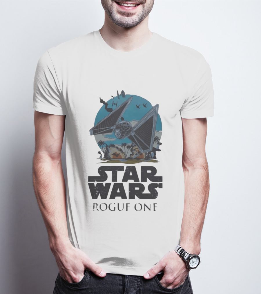 Star Wars Rogue One Tie Fighter Battle Scene T-Shirt