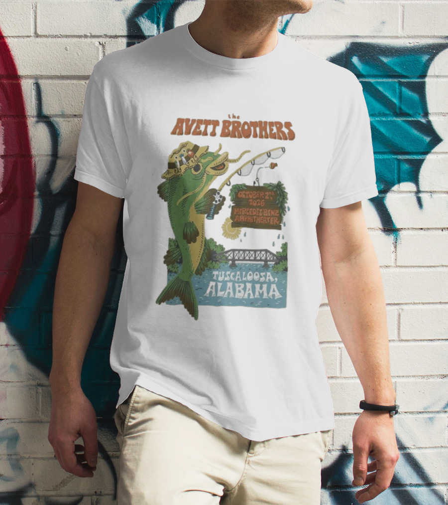 The Avett Brothers Tuscaloosa Alabama October 2nd 2026 Mercedes Benz Amphitheater Tour T-Shirt