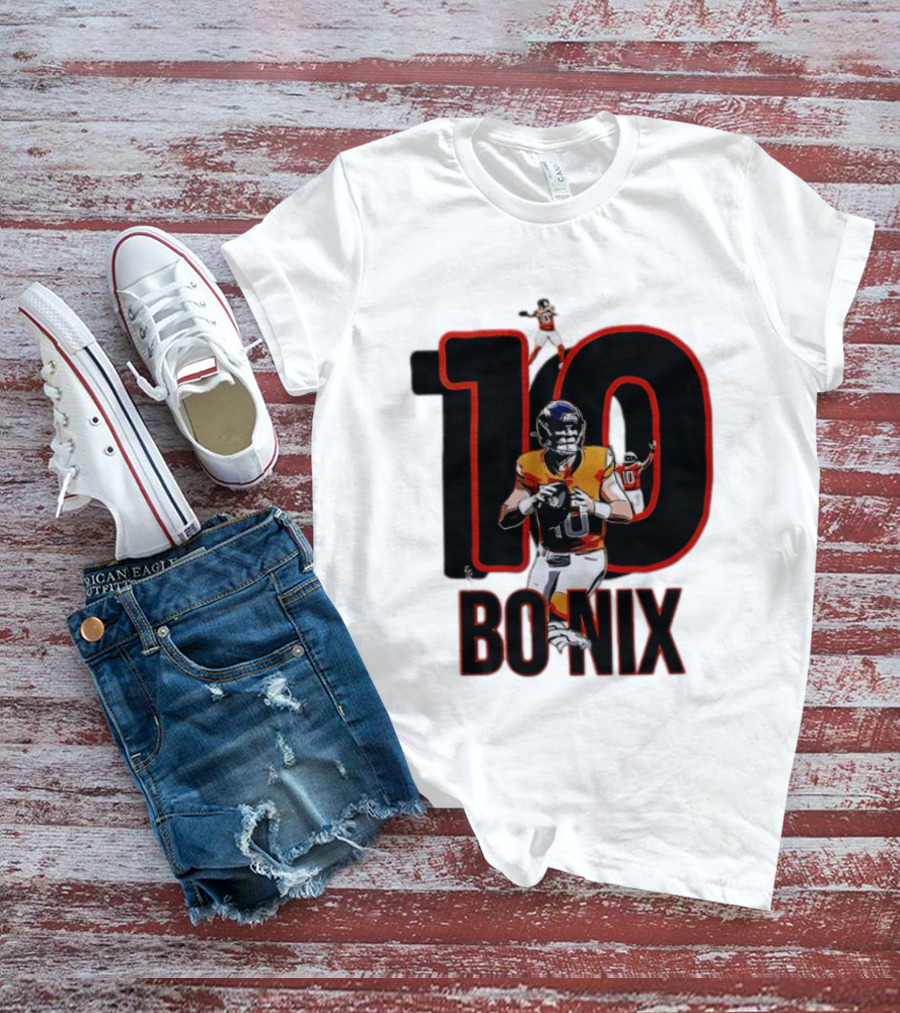 10 Bo Nix Denver Broncos Football Quarterback T-Shirt