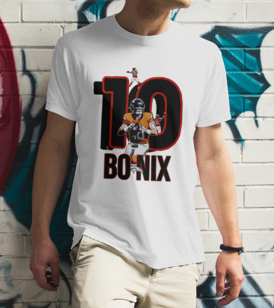 10 Bo Nix Denver Broncos Football Quarterback T-Shirt