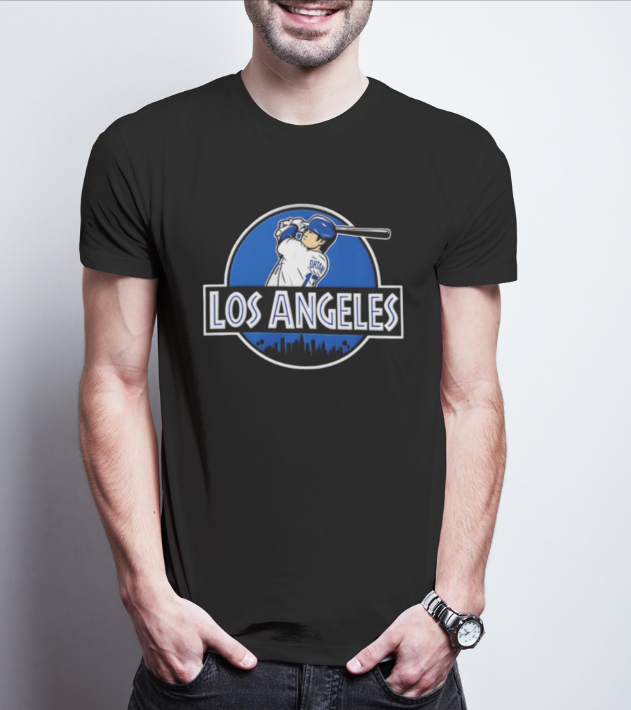 Shohei Ohtani Los Angeles Dodgers Baseball Player Skyline T-Shirt