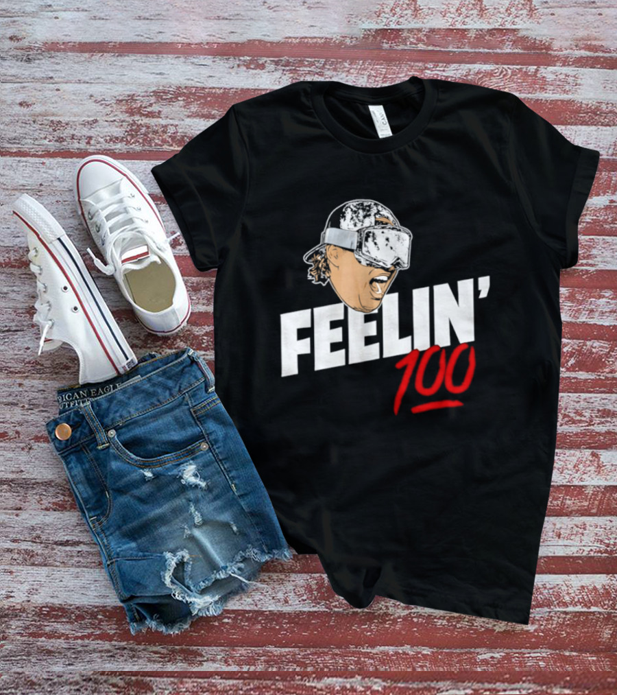 Feelin' 100 Ski Goggles Winter Sports Mood T-Shirt