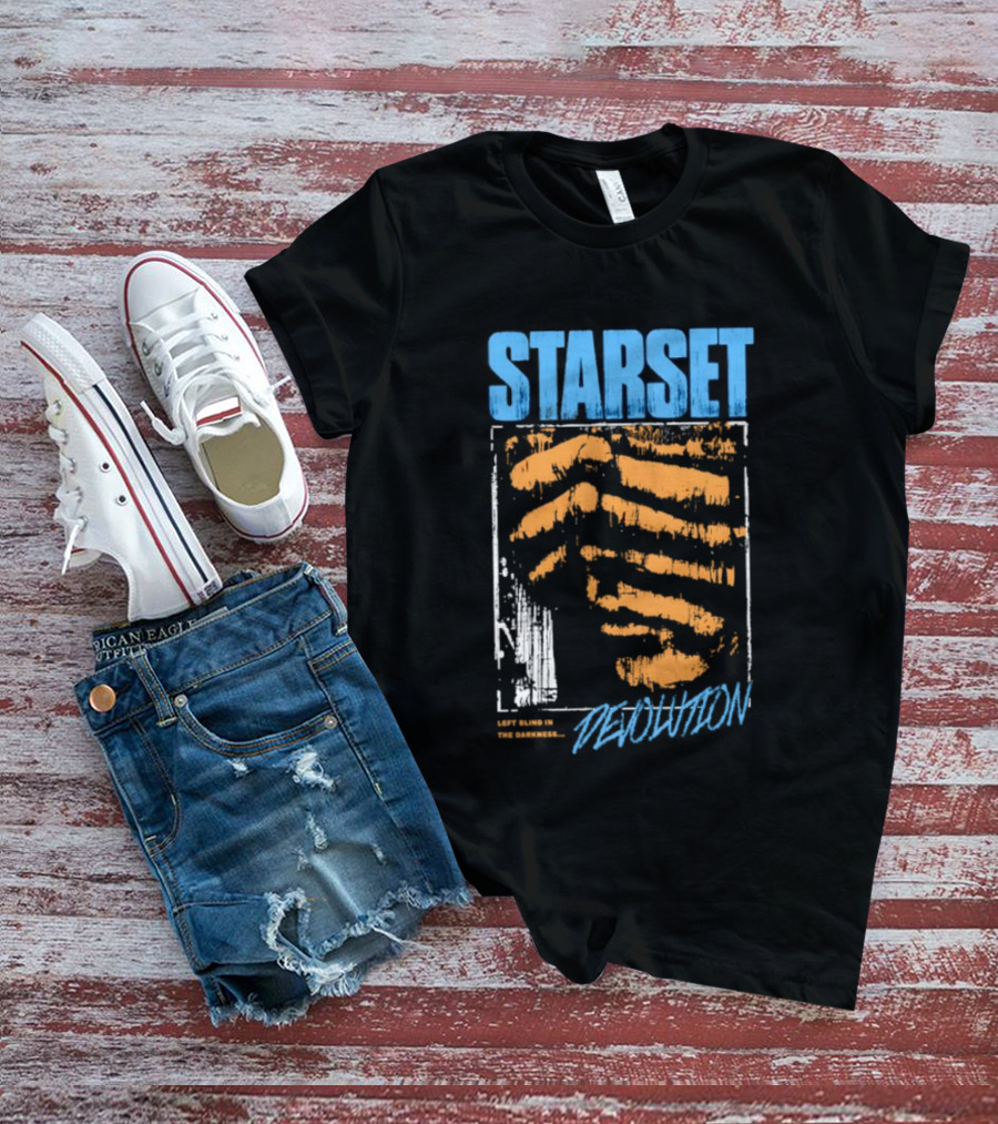 Starset Devolution Left Blind In The Darkness Vibrant Abstract Handprint T-Shirt