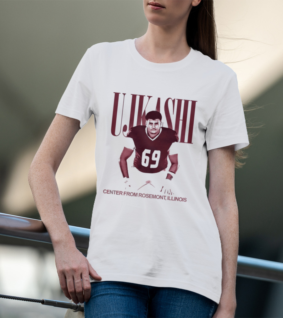 Ujkashi 69 Center Football Player From Rosemont Illinois T-Shirt