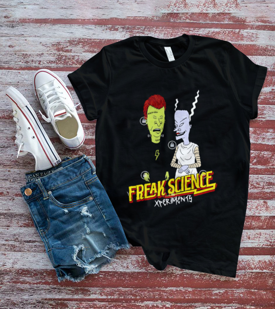 Frankenstein Bride Beavis Butt Head Freak Science Xperiments T-Shirt