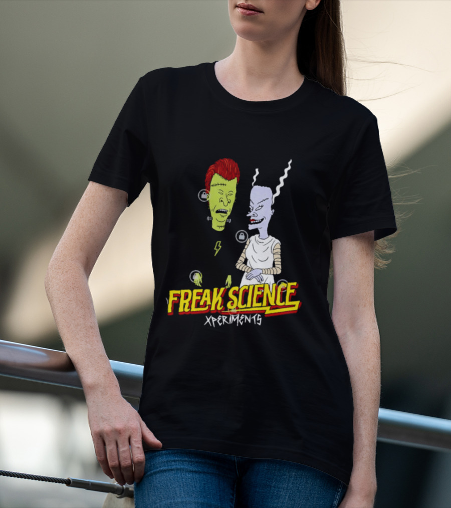 Frankenstein Bride Beavis Butt Head Freak Science Xperiments T-Shirt