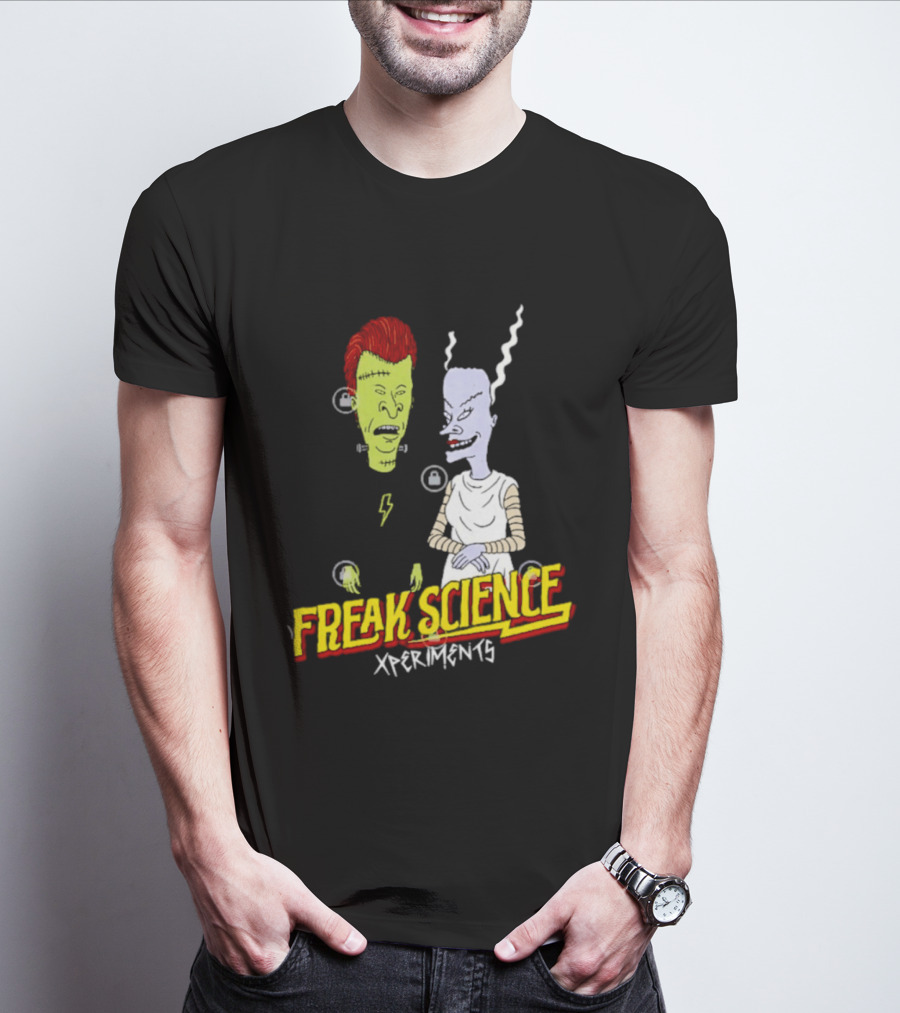 Frankenstein Bride Beavis Butt Head Freak Science Xperiments T-Shirt