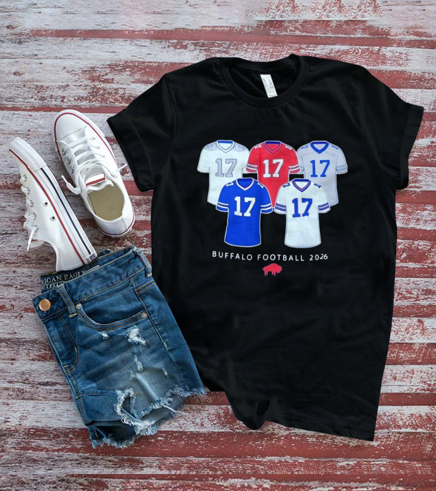 Buffalo Football 2026 Josh Allen 17 Jersey Collection T-Shirt