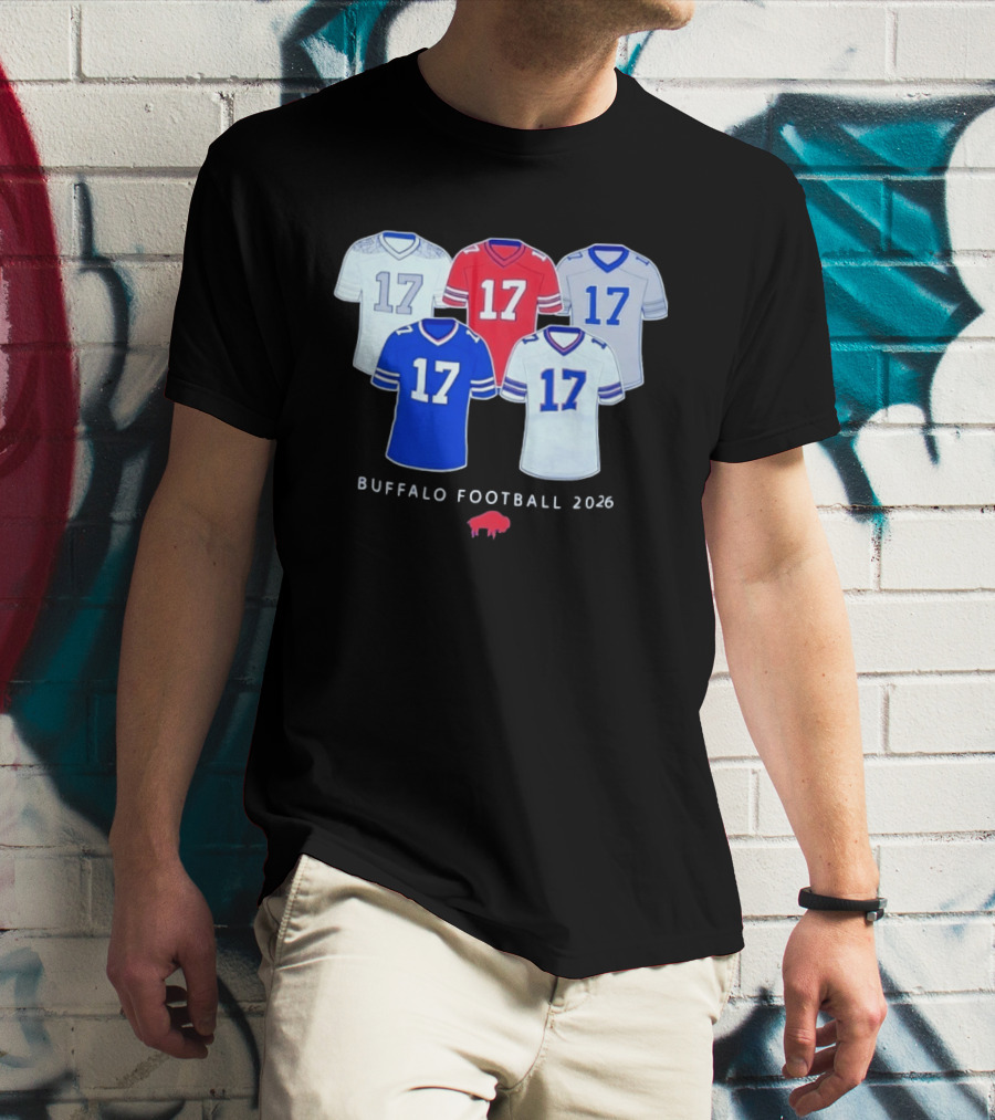 Buffalo Football 2026 Josh Allen 17 Jersey Collection T-Shirt