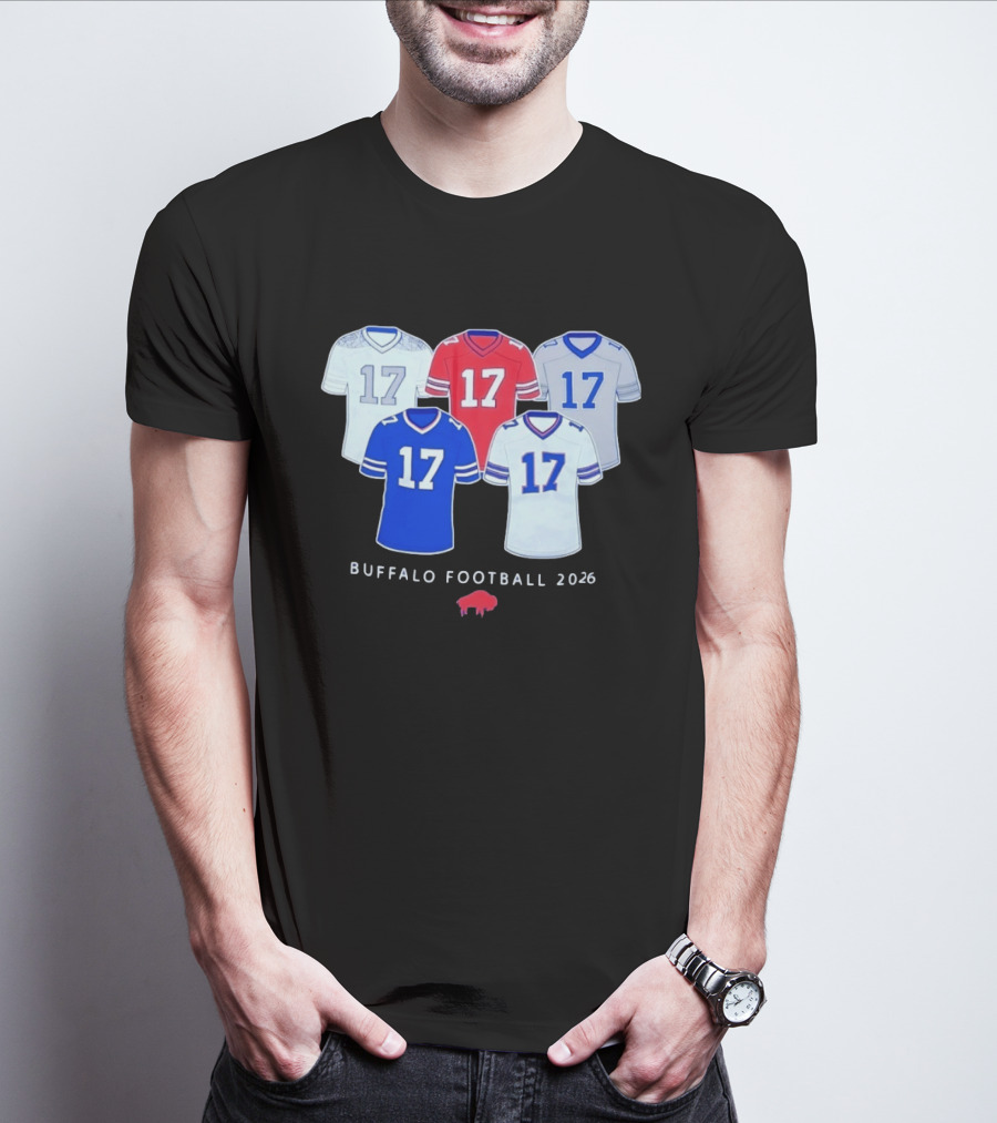 Buffalo Football 2026 Josh Allen 17 Jersey Collection T-Shirt