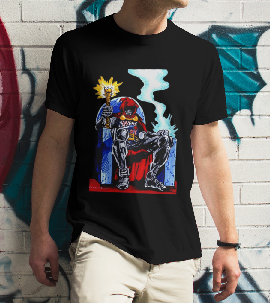 LeDoom Sixers 76ers Lebron James Throne King Iconic NBA T-Shirt