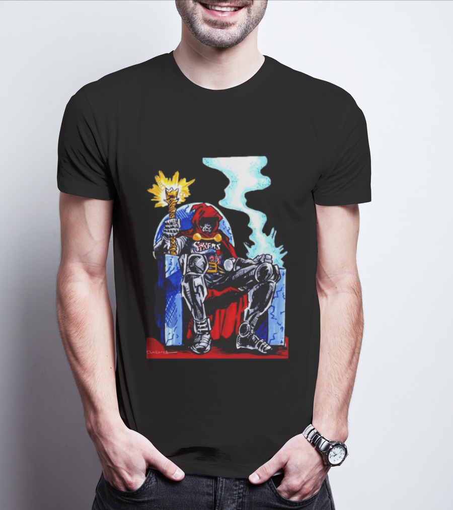 LeDoom Sixers 76ers Lebron James Throne King Iconic NBA T-Shirt