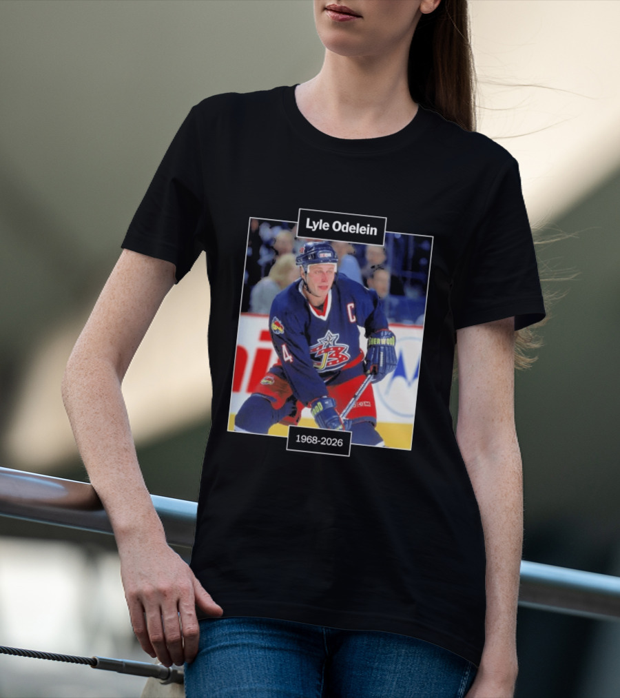 Lyle Odelein Hockey Player 1968 2026 Memorial T-Shirt