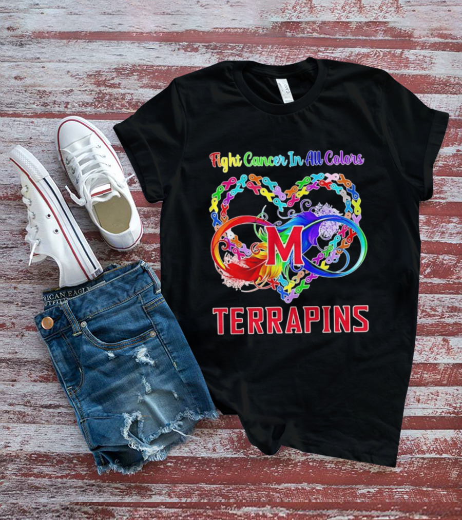 Maryland Terrapins Fight Cancer In All Colors Terrapins T-Shirt