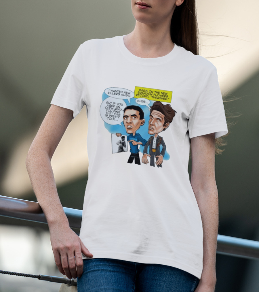 Mark Daigneault Thunder Talks Brandon Flowers Record Thrasher Caricature T-Shirt