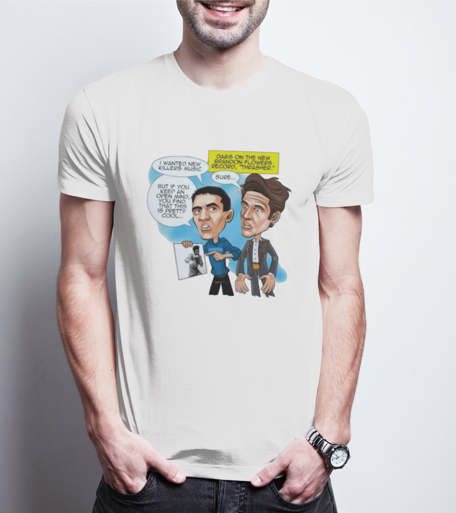 Mark Daigneault Thunder Talks Brandon Flowers Record Thrasher Caricature T-Shirt