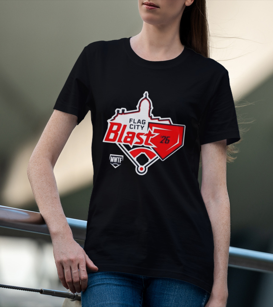 7th Annual Flag City Blast Softball '26 MWTF Event T-Shirt