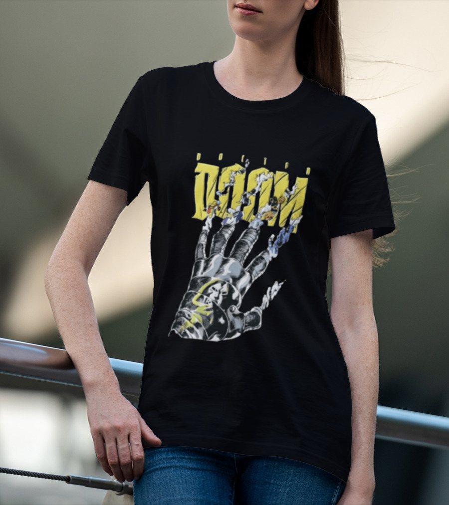 Marvel Doom Metal Gauntlet Ripping Through Paper T-Shirt