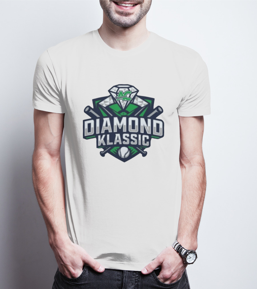 10th Annual ACS Diamond Klassic Softball Event Logo With Crossed Bats And Diamond T-Shirt