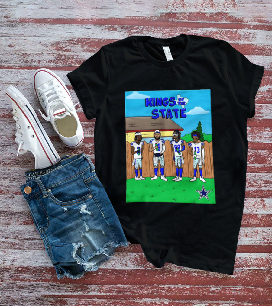 Kings Of The State Ceedee Lamb Dak Prescott Micah Parsons Dallas Cowboys Comic T-Shirt