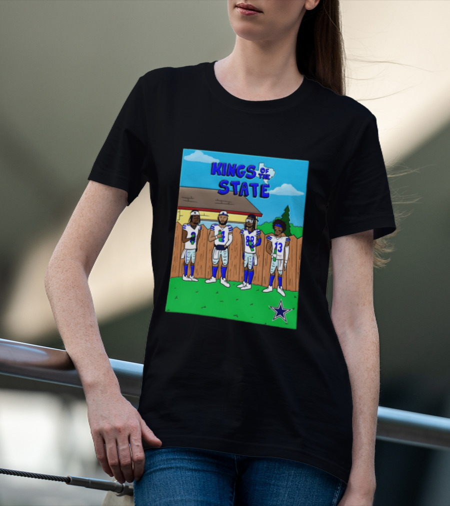 Kings Of The State Ceedee Lamb Dak Prescott Micah Parsons Dallas Cowboys Comic T-Shirt