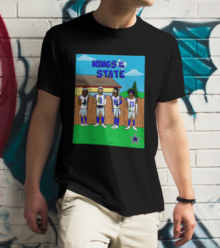 Kings Of The State Ceedee Lamb Dak Prescott Micah Parsons Dallas Cowboys Comic T-Shirt