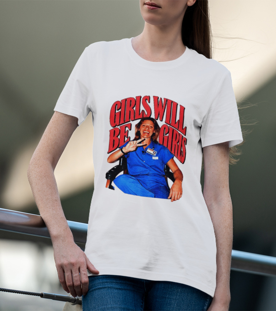 Aileen Wuornos Girls Will Be Girls Peace Sign Blue Outfit T-Shirt